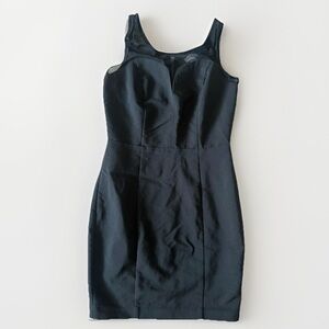 Women’s Vintage Little Black Dress XS, Y2K Dynamite Minimalist Sheath Mini Dress